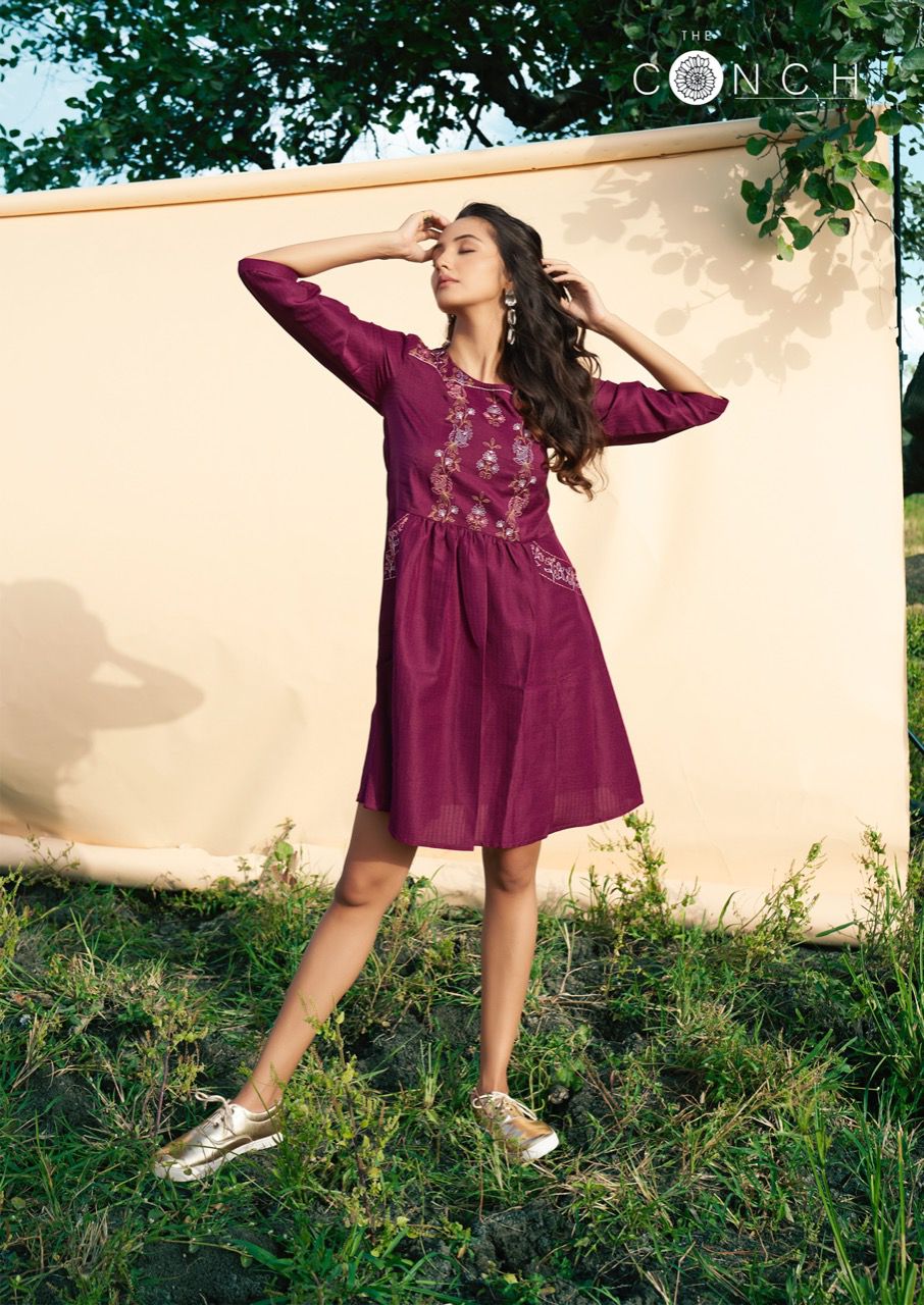Riya The Conch Fancy Stylish Party Wear Latest Short Kurti Collection
